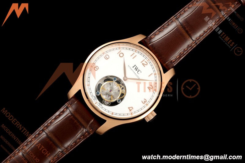 IWC - Portugieser Handwind Automatic 40mm IW545801 RG/LE Wht/Num RMS Asian Tourb | IWC - 포르투기저 핸드와인드 오토매틱 40mm IW545801 RG/LE 화이트/Nun RMS 아시안 투어 B