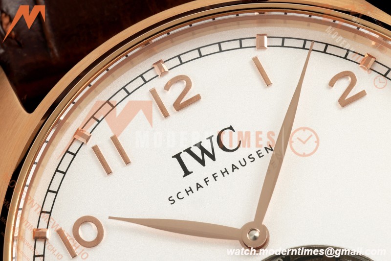 IWC - Portugieser Handwind Automatic 40mm IW545801 RG/LE Wht/Num RMS Asian Tourb | IWC - 포르투기저 핸드와인드 오토매틱 40mm IW545801 RG/LE 화이트/Nun RMS 아시안 투어 B