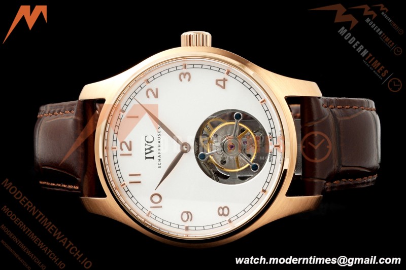 IWC - Portugieser Handwind Automatic 40mm IW545801 RG/LE Wht/Num RMS Asian Tourb | IWC - 포르투기저 핸드와인드 오토매틱 40mm IW545801 RG/LE 화이트/Nun RMS 아시안 투어 B