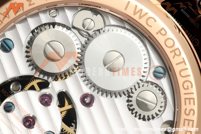 IWC - Portugieser Handwind Automatic 40mm IW545801 RG/LE Wht/Num RMS Asian Tourb | IWC - 포르투기저 핸드와인드 오토매틱 40mm IW545801 RG/LE 화이트/Nun RMS 아시안 투어 B