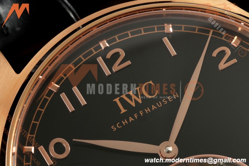 IWC - Portugieser Handwind Automatic 40mm IW545901 RG/LE Blk/Num RMS Asian Tourb