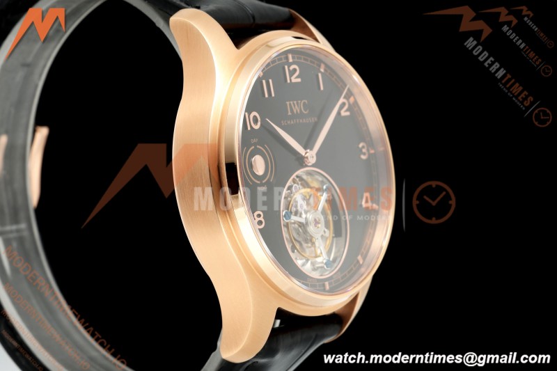 IWC - Portugieser Handwind Automatic 40mm IW545901 RG/LE Blk/Num RMS Asian Tourb