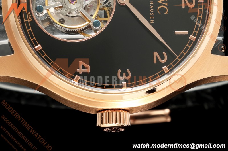 IWC - Portugieser Handwind Automatic 40mm IW545901 RG/LE Blk/Num RMS Asian Tourb