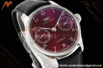 IWC - Portugieser Automatic IW500714 SS/LE Red/Num Blue AZF A52010