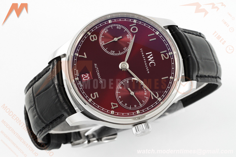 IWC - Portugieser Automatic IW500714 SS/LE Red/Num Blue AZF A52010