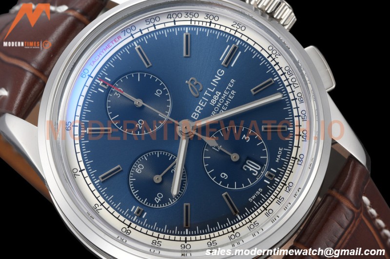 Breitling - Premier Chronograph 42mm SS/LE Blue/Stk BLSF A7750