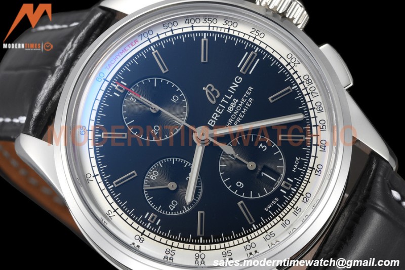 Breitling - Premier Chronograph 42mm SS/LE Black/Stk BLSF A7750
