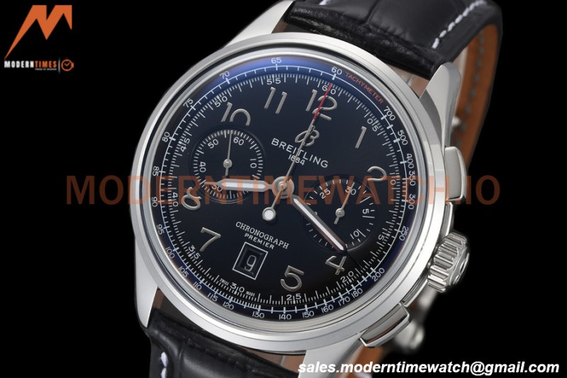 Breitling - Premier B01 Chronograph 42mm SS/LE Black/Num BLSF A7750 Mod