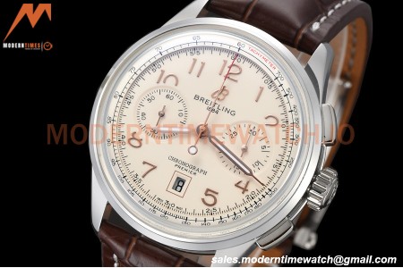 Breitling - Premier B01 Chronograph 42mm SS/LE Beige/Num BLSF A7750 Mod