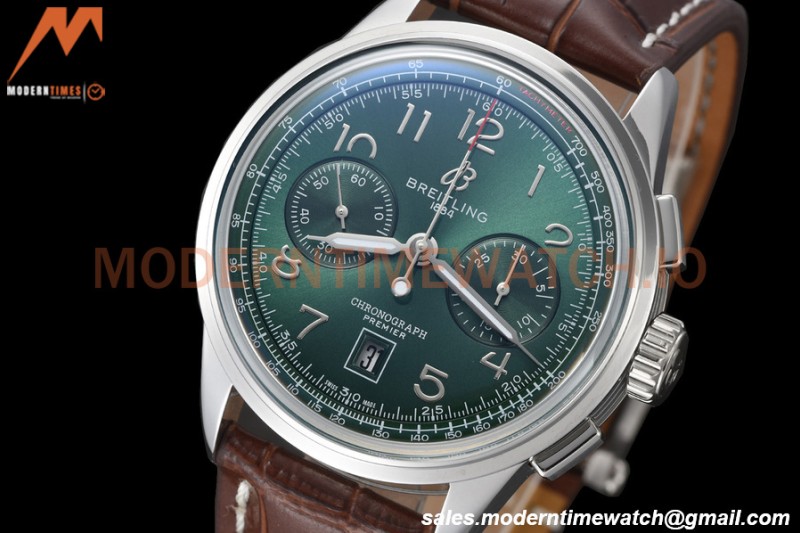 Breitling - Premier B01 Chronograph 42mm SS/LE Green/Num BLSF A7750 Mod