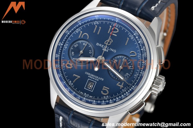 Breitling - Premier B01 Chronograph 42mm SS/LE Blue/Num BLSF A7750 Mod