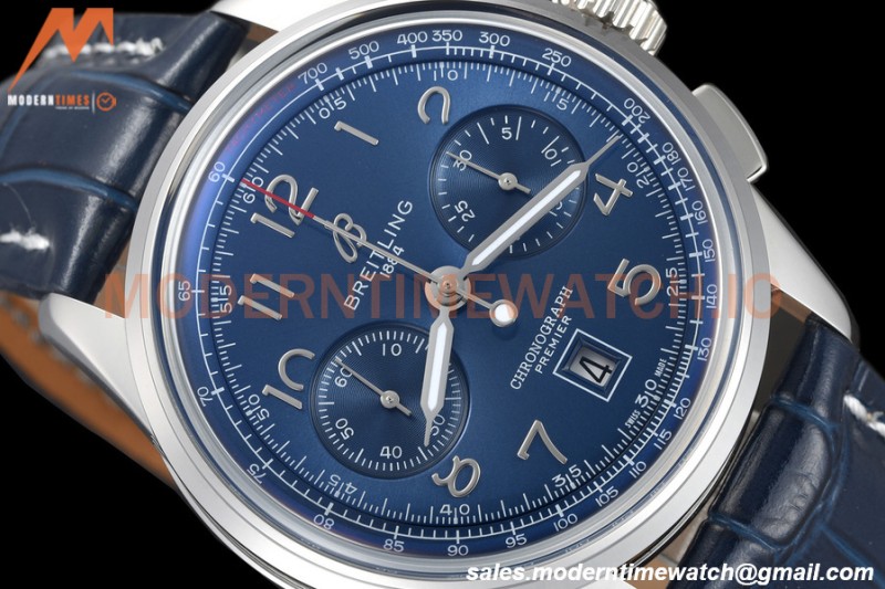 Breitling - Premier B01 Chronograph 42mm SS/LE Blue/Num BLSF A7750 Mod