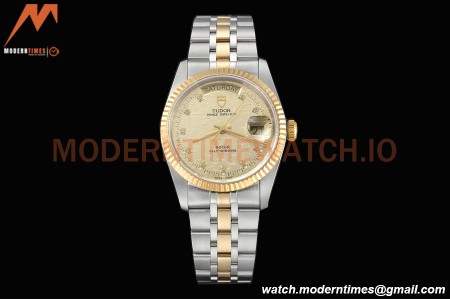 Tudor - Prince Date-Day 36mm Automatic YG/SS Gold/Dia MKS A2824
