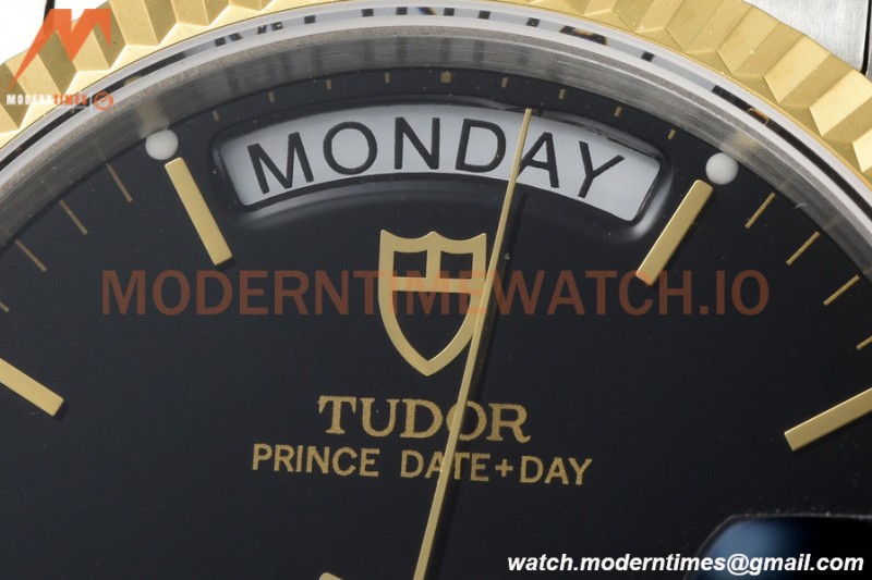 Tudor - Prince Date-Day 36mm Automatic YG/SS Blk/Stk MKS A2824