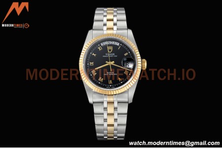 Tudor - Prince Date-Day 36mm Automatic YG/SS Blk/Rmn MKS A2824