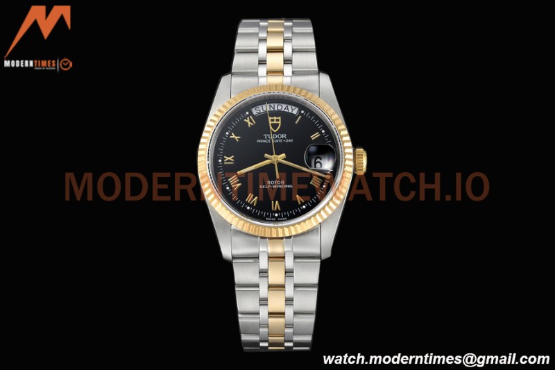 Tudor - Prince Date-Day 36mm Automatic YG/SS Blk/Rmn MKS A2824
