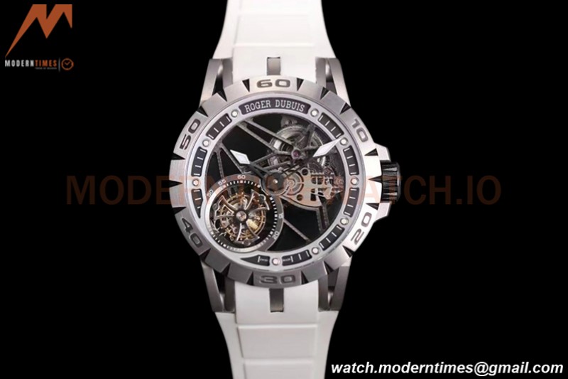 Roger Dubuis - Excalibur Spider 45mm TI/RU White Skeleton Flying Tourbillon JBF