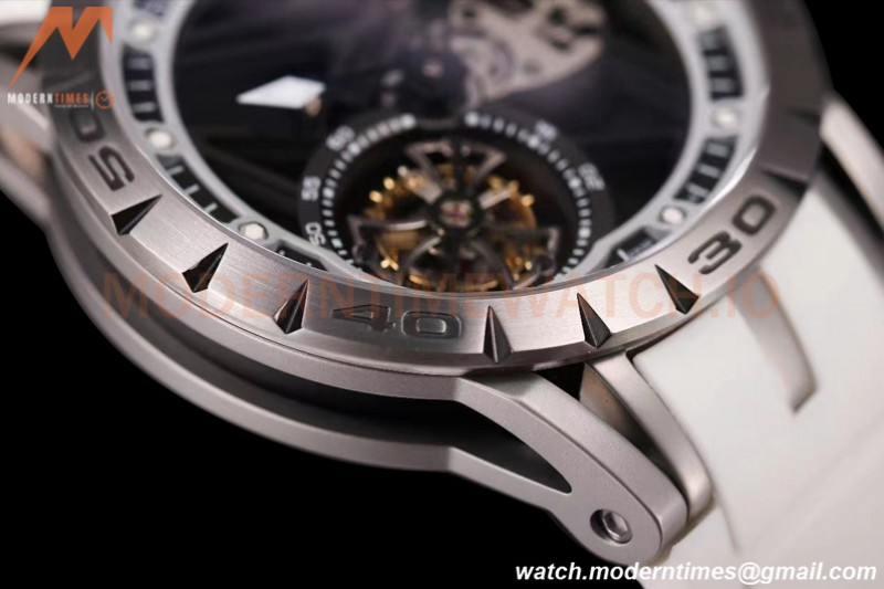Roger Dubuis - Excalibur Spider 45mm TI/RU White Skeleton Flying Tourbillon JBF
