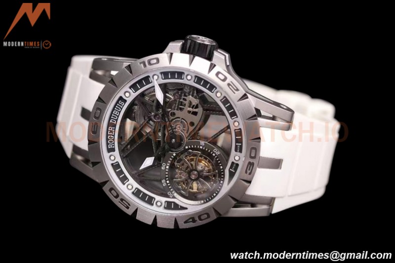 Roger Dubuis - Excalibur Spider 45mm TI/RU White Skeleton Flying Tourbillon JBF