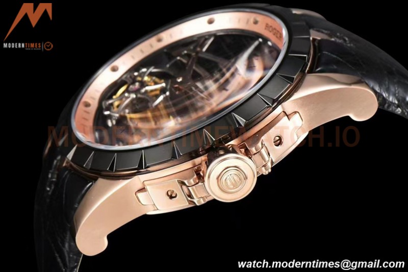 Roger Dubuis - Excalibur 45mm BLK/RG BLK/LE Skeleton YSF Duo Tourbillon