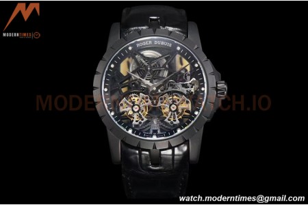 Roger Dubuis - Excalibur 45mm TI/BLK BLK/LE Skeleton YSF Duo Tourbillon