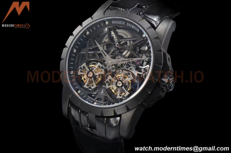 Roger Dubuis - Excalibur 45mm TI/BLK BLK/LE Skeleton YSF Duo Tourbillon