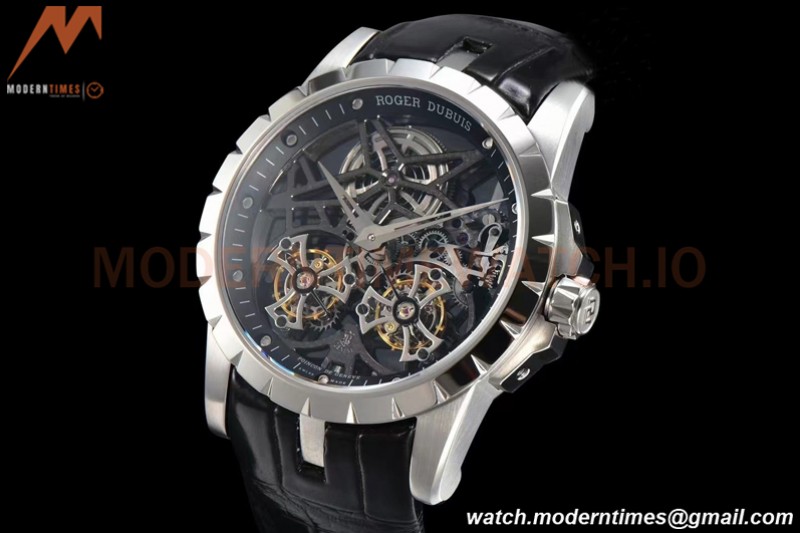 Roger Dubuis - Excalibur 45mm SS/WHT BLK/LE Skeleton YSF Duo Tourbillon