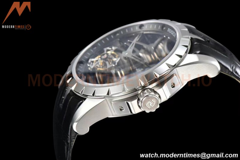 Roger Dubuis - Excalibur 45mm SS/WHT BLK/LE Skeleton YSF Duo Tourbillon