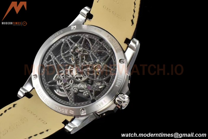 Roger Dubuis - Excalibur 45mm SS/WHT BLK/LE Skeleton YSF Duo Tourbillon
