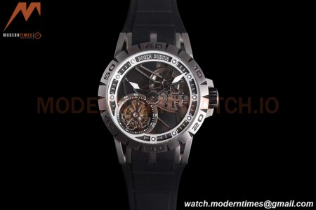 Roger Dubuis - Excalibur Spider 45mm TI/RU Black Skeleton Flying Tourbillon JBF