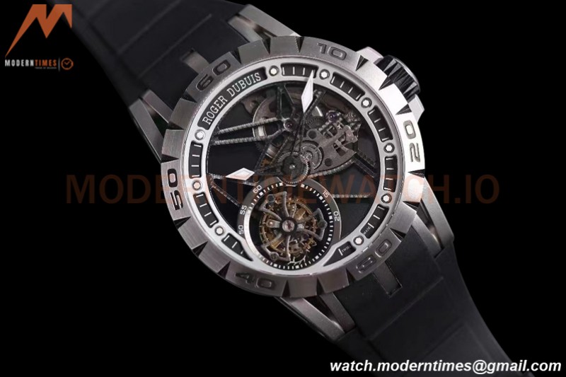 Roger Dubuis - Excalibur Spider 45mm TI/RU Black Skeleton Flying Tourbillon JBF