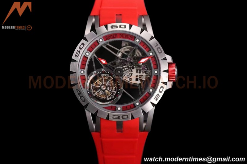 Roger Dubuis - Excalibur Spider 45mm TI/RU Red/Red Skeleton Flying Tourbillon JBF