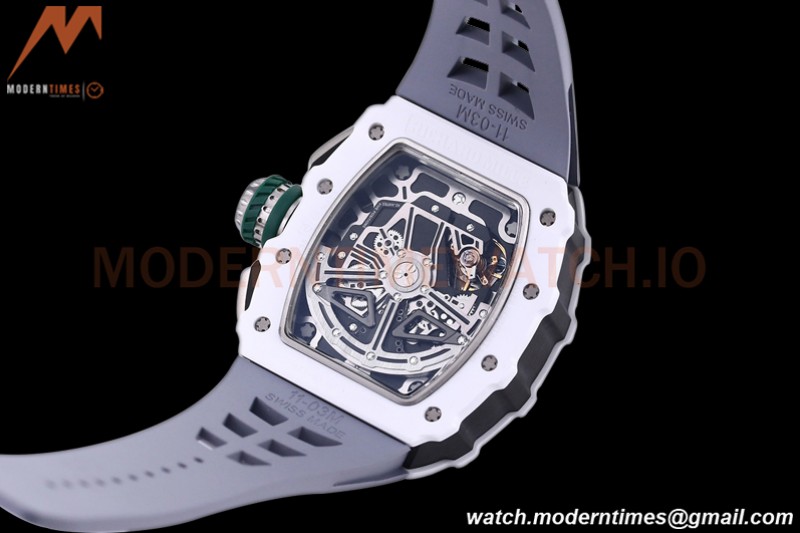 Richard Mille - RM11-03 Le Mans Classic Flyback Chrono Wht-Cer/Ru Grey/Ske KVF V5 A7750