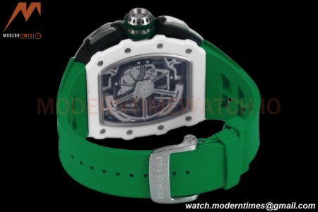 Richard Mille - RM11-03 Le Mans Classic Flyback Chrono Wht-Cer/Ru Green/Ske KVF V5 A7750