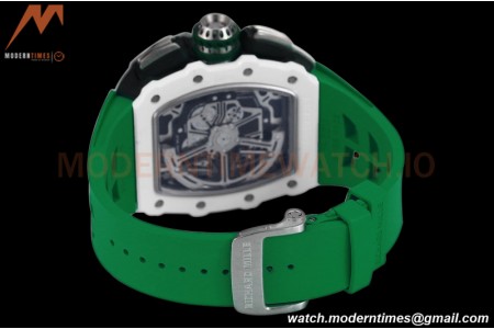 Richard Mille - RM11-03 Le Mans Classic Flyback Chrono Wht-Cer/Ru Green/Ske KVF V5 A7750
