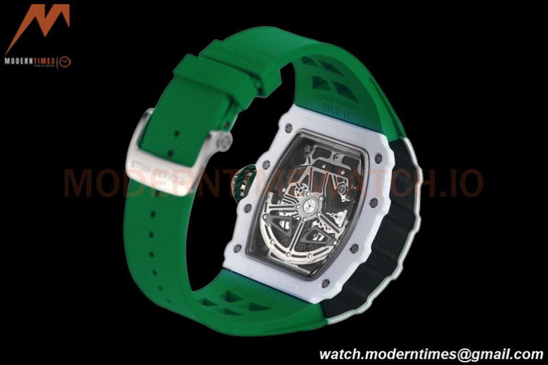 Richard Mille - RM11-03 Le Mans Classic Flyback Chrono Wht-Cer/Ru Green/Ske KVF V5 A7750
