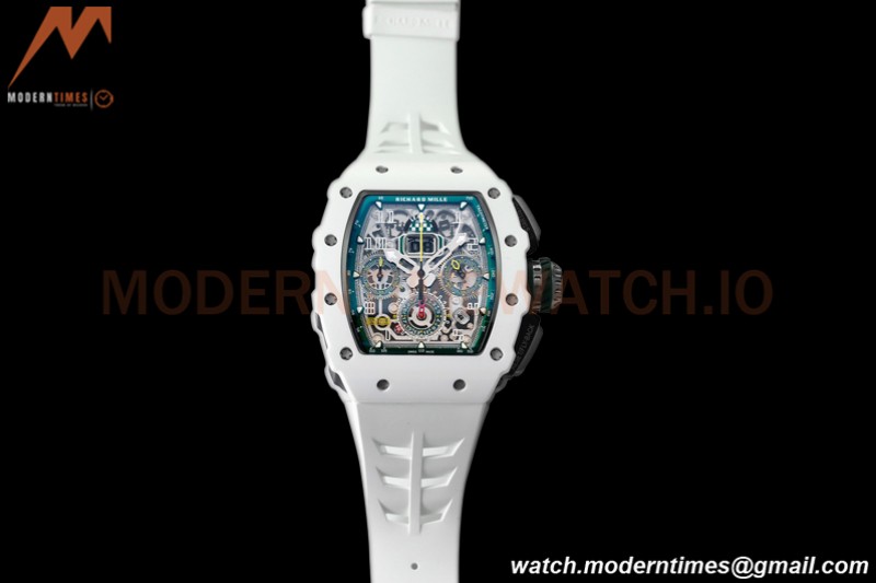 Richard Mille - RM11-03 Le Mans Classic Flyback Chrono Wht-Cer/Ru Wht/Ske KVF V5 A7750