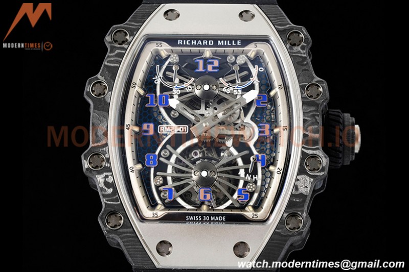 Richard Mille - RM021-01 Tourbillon CF/RU Black Skeleton RMF Tourb