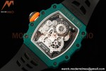 Richard Mille - RM021-02 Tourbillon CF/RU Green Black Skeleton RMF Tourb