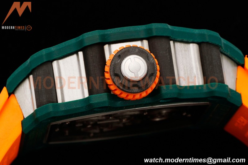 Richard Mille - RM021-02 Tourbillon CF/RU Green Orange Skeleton RMF Tourb