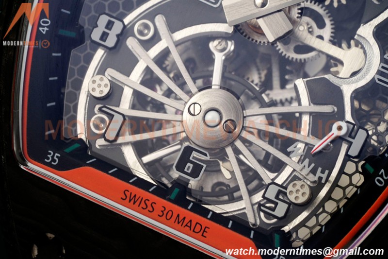 Richard Mille - RM021-02 Tourbillon CF/NY Green Orange Skeleton RMF Tourb