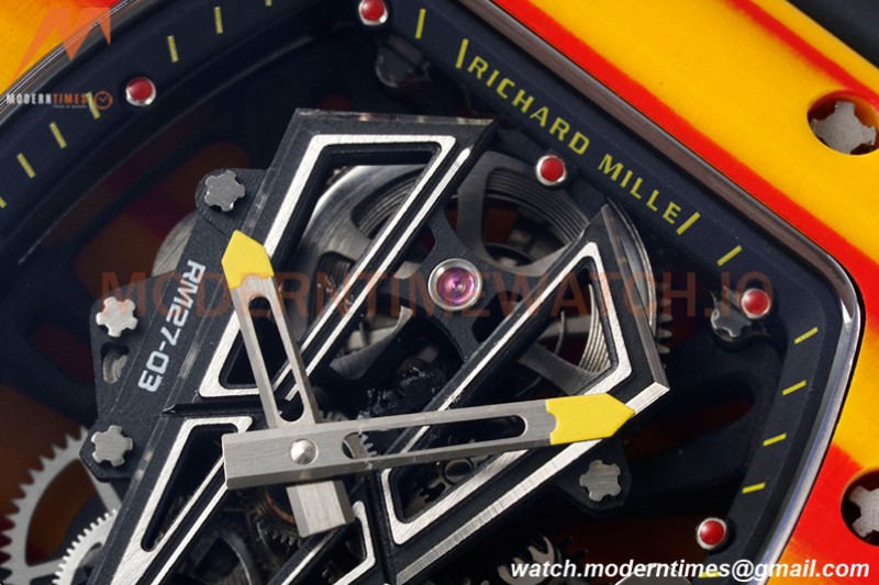 Richard Mille - RM027-03 Tourbillon Rafael Nadal NTPT/RU/Yelw Skeleton RMF Tourb