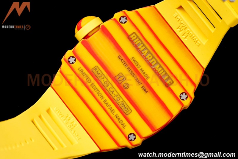 Richard Mille - RM027-03 Tourbillon Rafael Nadal NTPT/RU Skeleton Yellow RMF Tourb