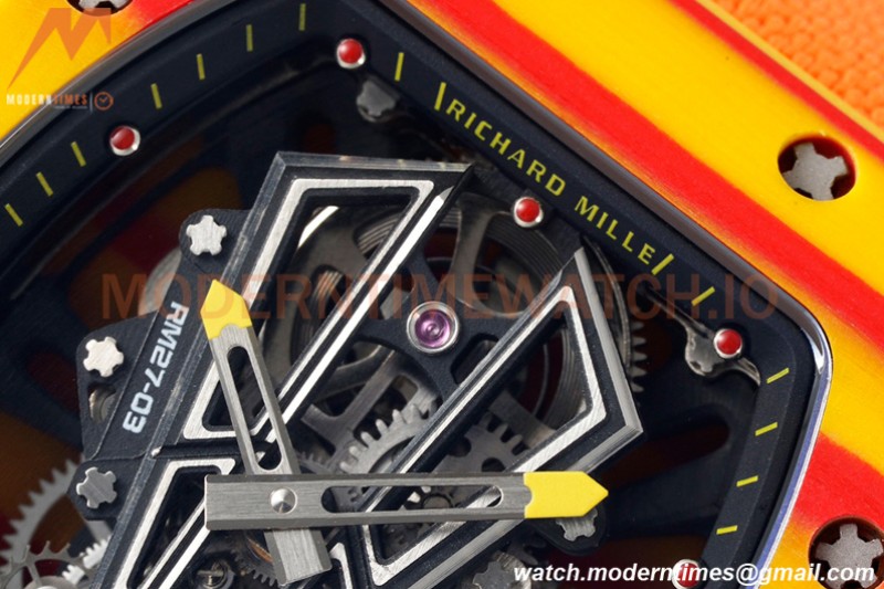 Richard Mille - RM027-03 Tourbillon Rafael Nadal NTPT/NY/Yelw Skeleton Orange RMF Tourb