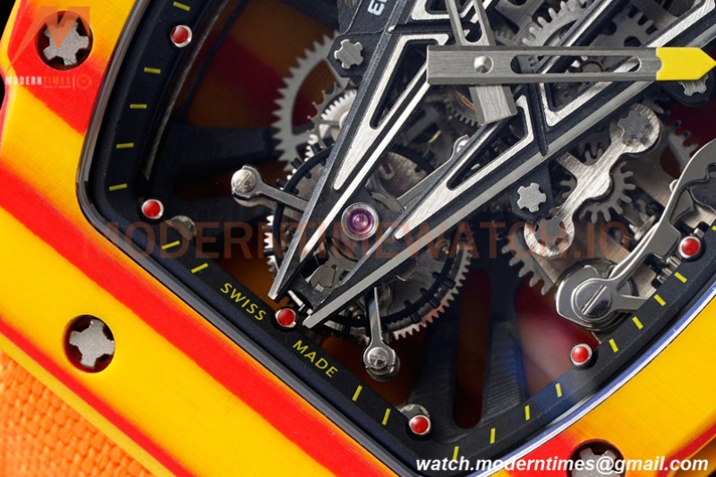 Richard Mille - RM027-03 Tourbillon Rafael Nadal NTPT/NY/Yelw Skeleton Orange RMF Tourb
