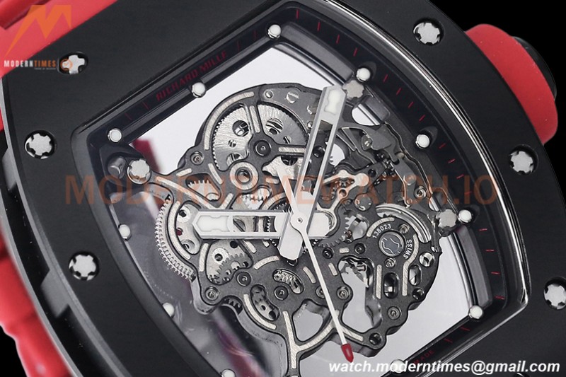 Richard Mille - RM055 Bubba Watson Black CER/RU Red Skeleton BBRF RMUL2