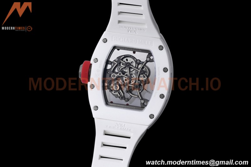 Richard Mille - RM055 Bubba Watson White CER/RU Red Skeleton BBRF RMUL2