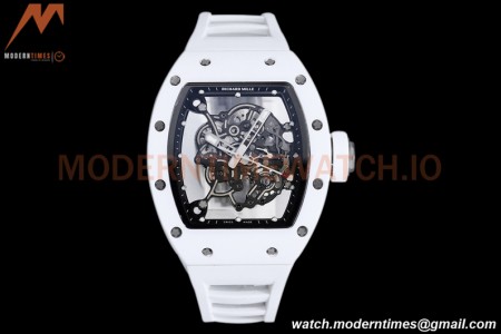 Richard Mille - RM055 Bubba Watson White CER/RU Wht/Blk Skeleton BBRF RMUL2