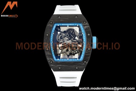 Richard Mille - RM055 Yas Marina Circuit White NTPT/RU Blue Rehaut Skeleton APSF V2 RMUL2