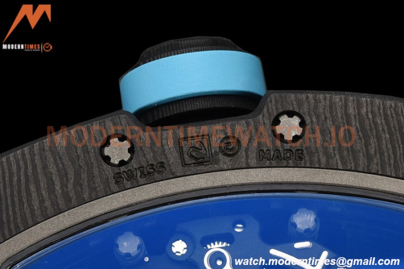Richard Mille - RM055 Yas Marina Circuit White NTPT/RU Blue Rehaut Skeleton APSF V2 RMUL2